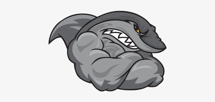 Muscle Clipart Shark - Logo Shark Png, transparent png #9111626