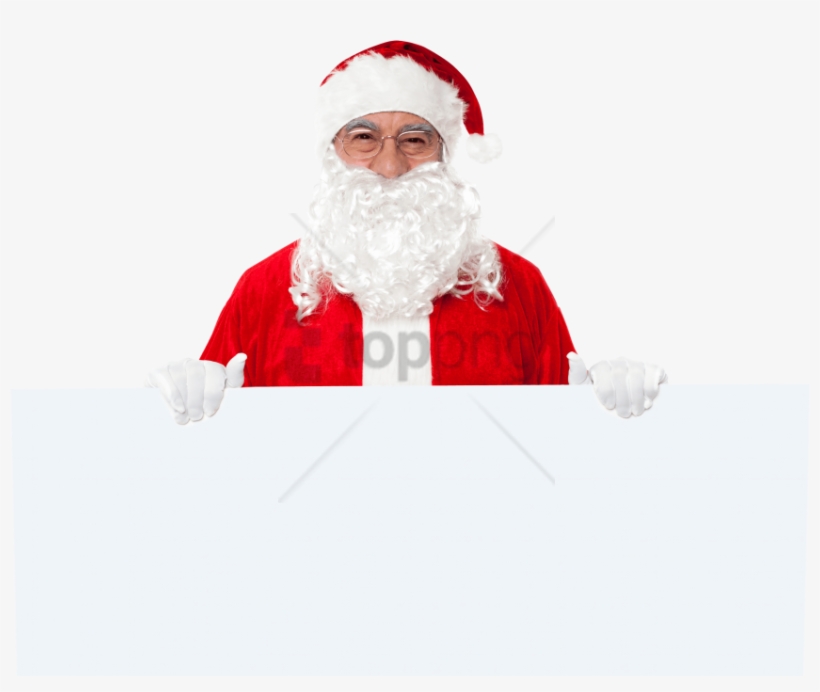 Free Png Download Santa Claus Holding Banner Png Images - Santa Claus Banner Png, transparent png #9112739
