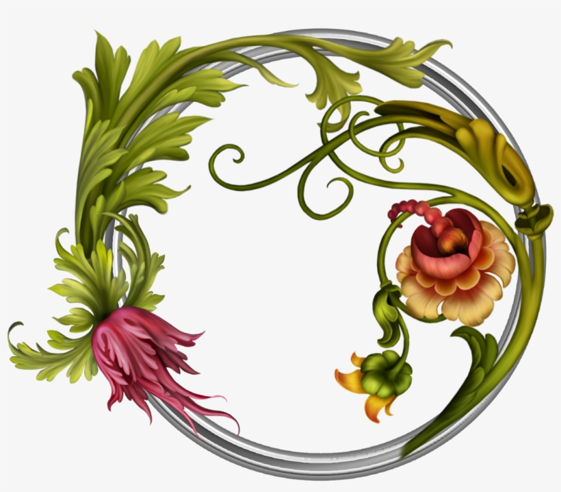 Marcos Para Fotos Con Flores - Flower Circle Png, transparent png #9113211
