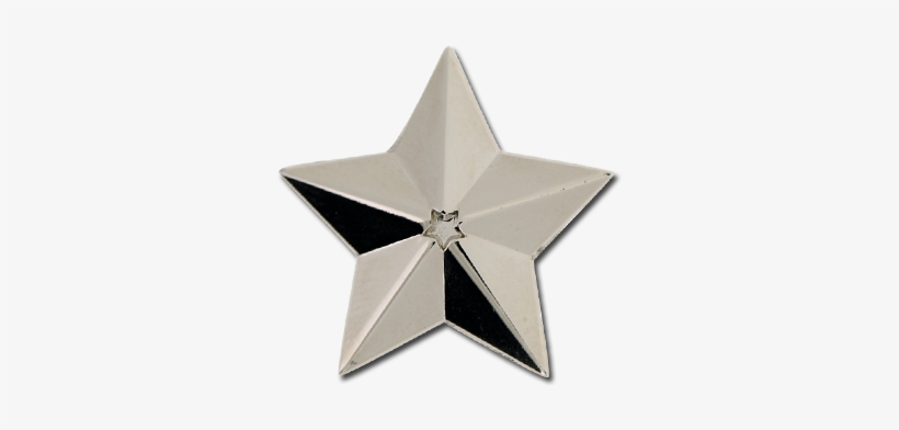 3d Star Star Badge - Silver, transparent png #9113212