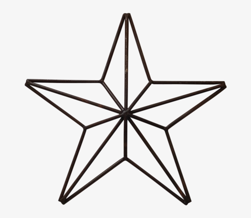 Rusty Metal Outline 3d Barn Star Indoor Outdoor Garden - El Paso Star Png, transparent png #9113256