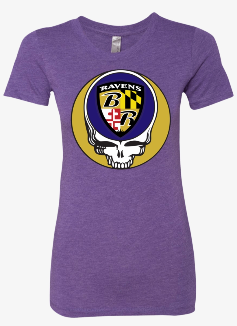 Ravens Shield Grateful Dead Steal Your Face Ladies' - Shirt, transparent png #9113570