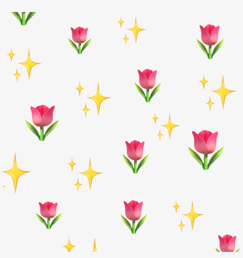 Flowers Sparkle Shine Emojis Yellow Pink Explore, transparent png #9114792