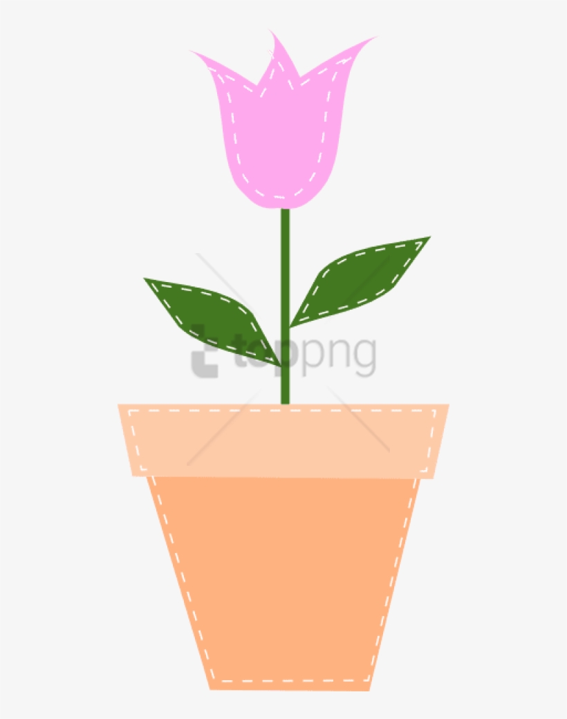 Free Png Download Mothers Day Border Png Images Background - Pink Flower Pot Clipart, transparent png #9115020