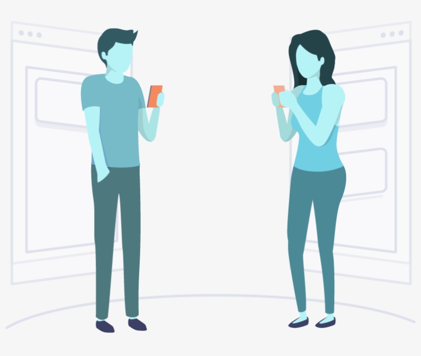 Connect With A Therapist Over Chat, Video Or Voice - Standing, transparent png #9117318