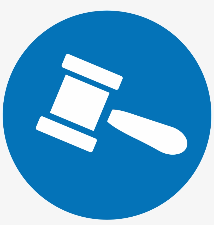 Gavel Icon - Gavel Blue Icon, transparent png #9117543