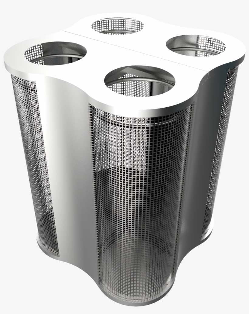 Stainless Steel Mesh Recycle Bin Station - Vase, transparent png #9117785