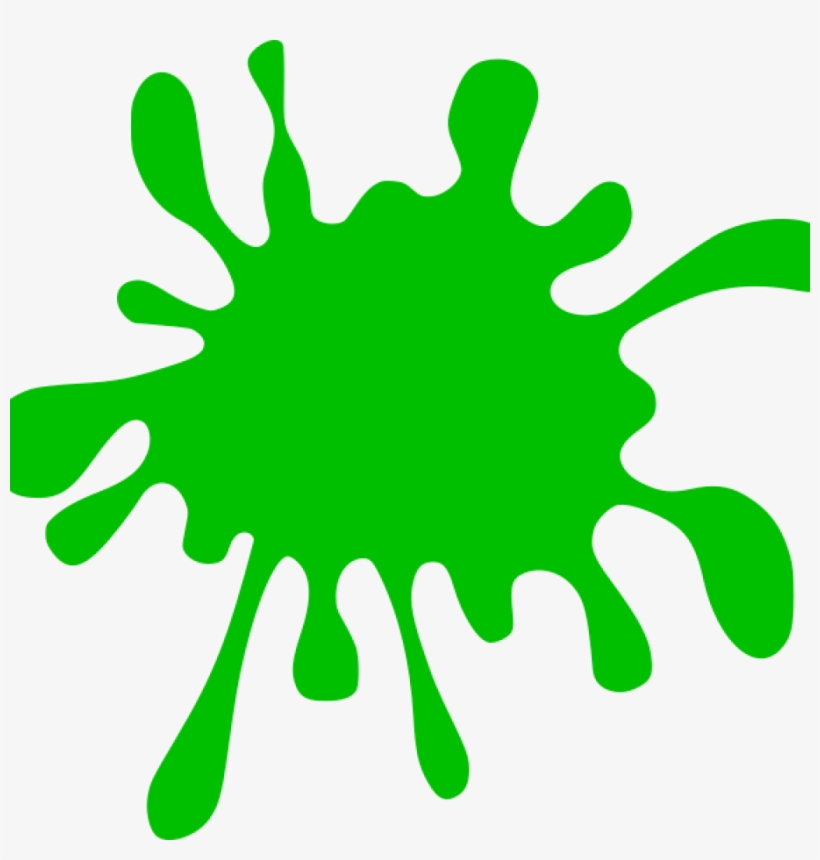 Splatter Clipart Green Splatter Clip Art At Clker Vector - Green Paint Splatter Clip Art, transparent png #9117944