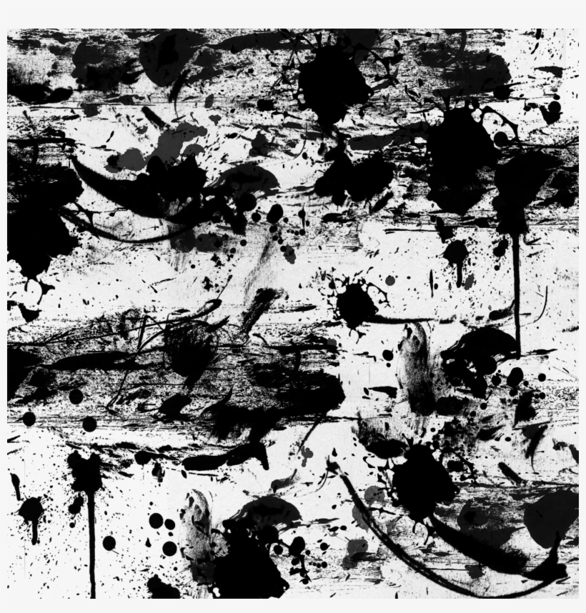 Splatter Grunge - Monochrome, transparent png #9117980