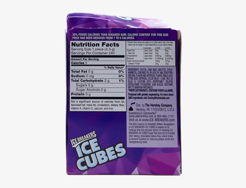 Ice Breakers Ice Cubes Arctic Grape 6 Packs 40 Cubes - Paper, transparent png #9118954