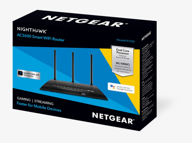 Netgear Nighthawk Ac2600 Smart Wifi Router, transparent png #9119825