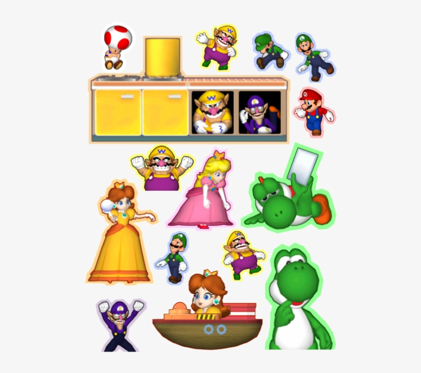 All Stickers Of Playable Characters From The Miracle - Mario Party 6, transparent png #9120257