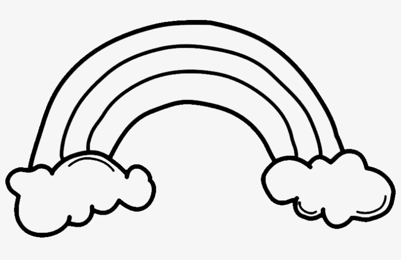 Rainbow Clipart - Line Art, transparent png #9120581