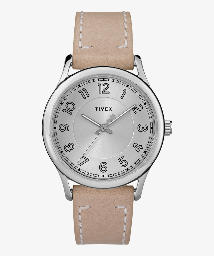 The Genuine Leather Strap Paired With A 36mm Full Arabic - Watch, transparent png #9121382