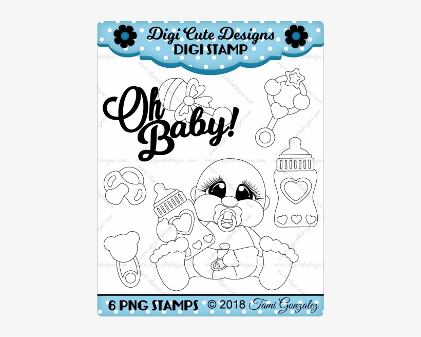 Baby Boy Digi Stamp-baby, Rattle, Bottle, Pacifier, - Cartoon, transparent png #9121583