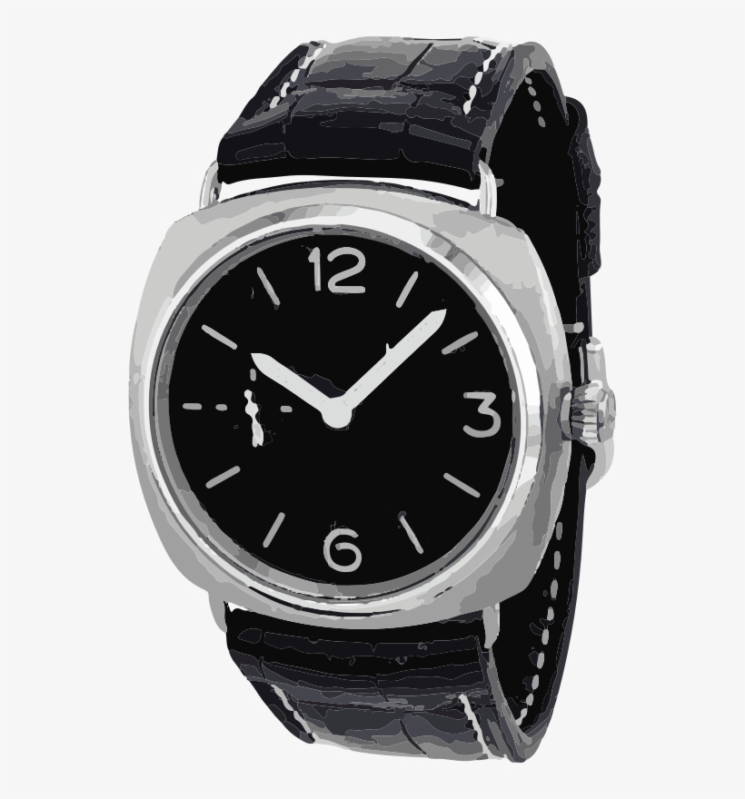 Vintage Black Swiss Watch Horlogerie - Panerai Luminor Marina America's Cup, transparent png #9121770