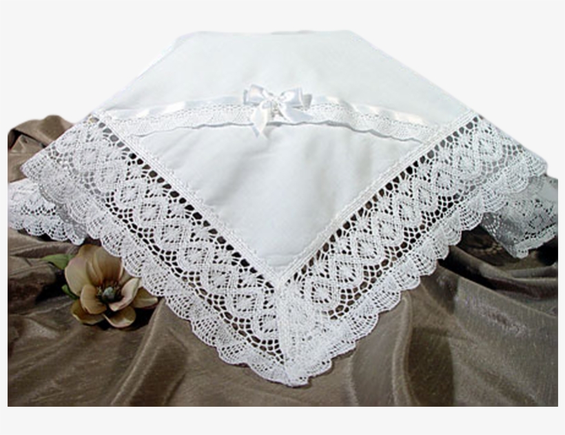 Cluny Lace & Cotton Batiste Handmade Blanket Baby Girls - Tablecloth, transparent png #9121967