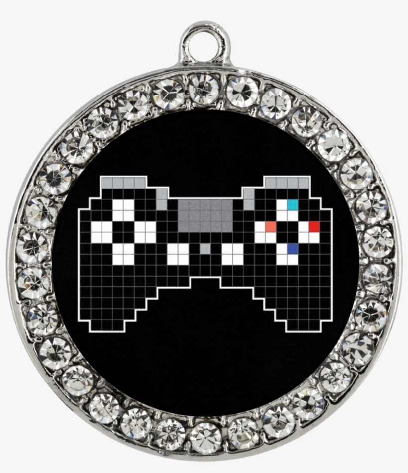 Pixel Art Playstation Gaming Fan Stone Coin Necklace, transparent png #9123876