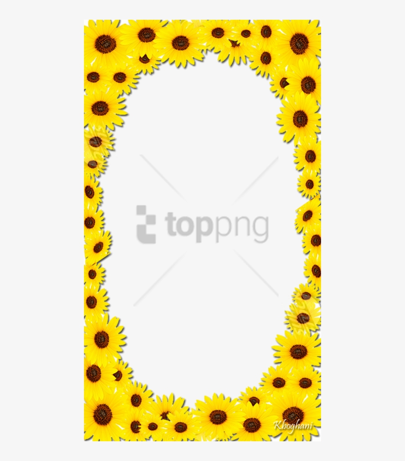 Free Png Sunflower Frame Png Png Image With Transparent - Sunflower Border Design Hd, transparent png #9124718