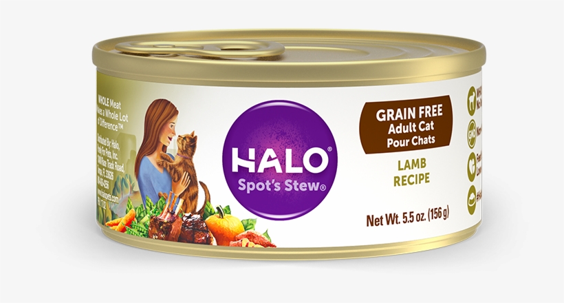 Halo Holistic Grain Free Adult Lamb Recipe Canned Cat - Halo Canned Cat Food, transparent png #9124781