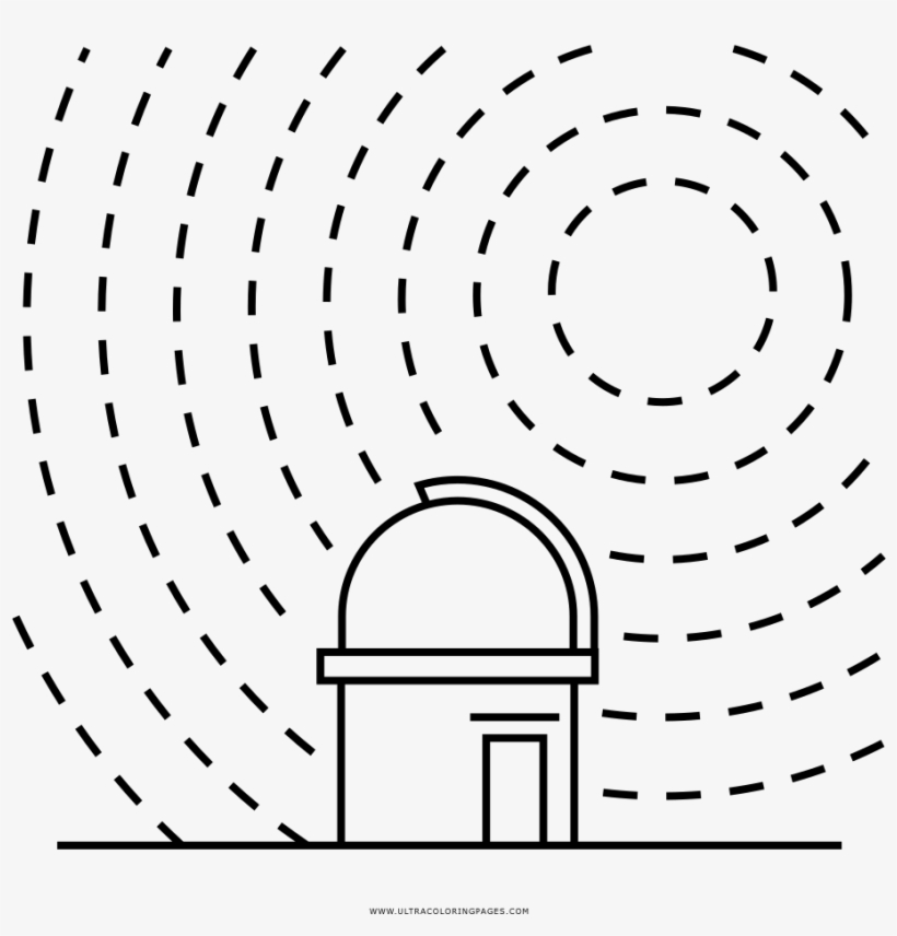 La Silla Observatory Coloring Page - Circle, transparent png #9124816