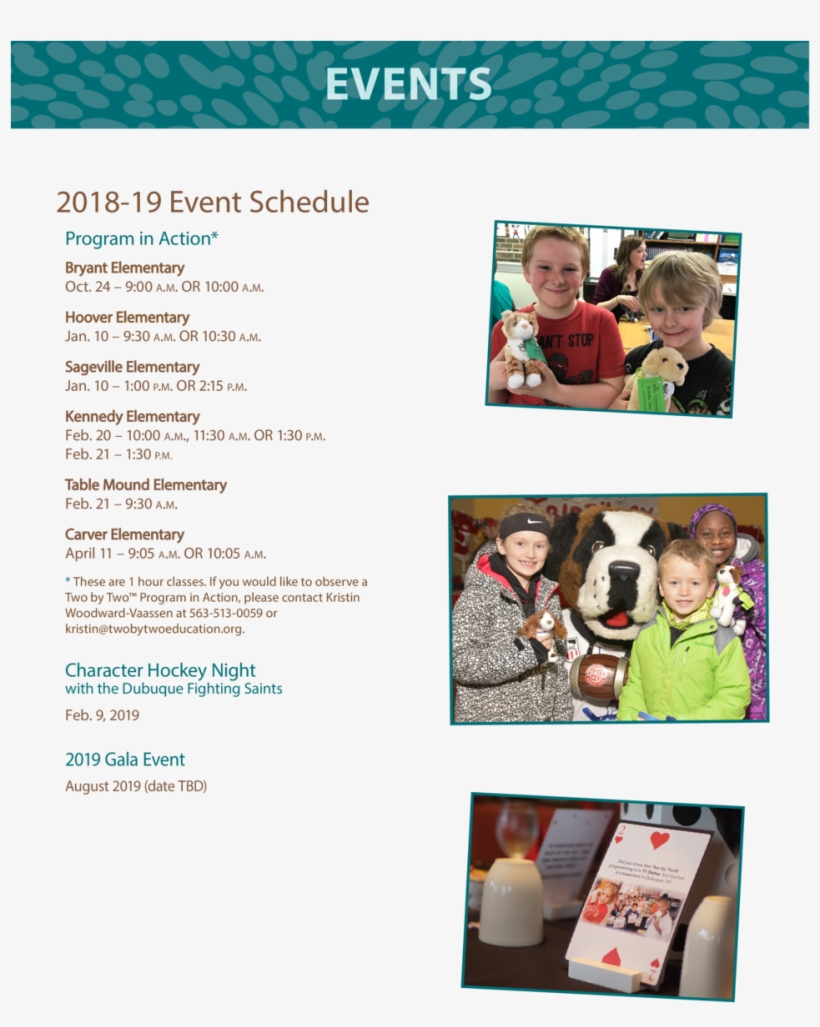 Events 2018-19 Event Schedule Program In Action Bryant - Toddler, transparent png #9125435
