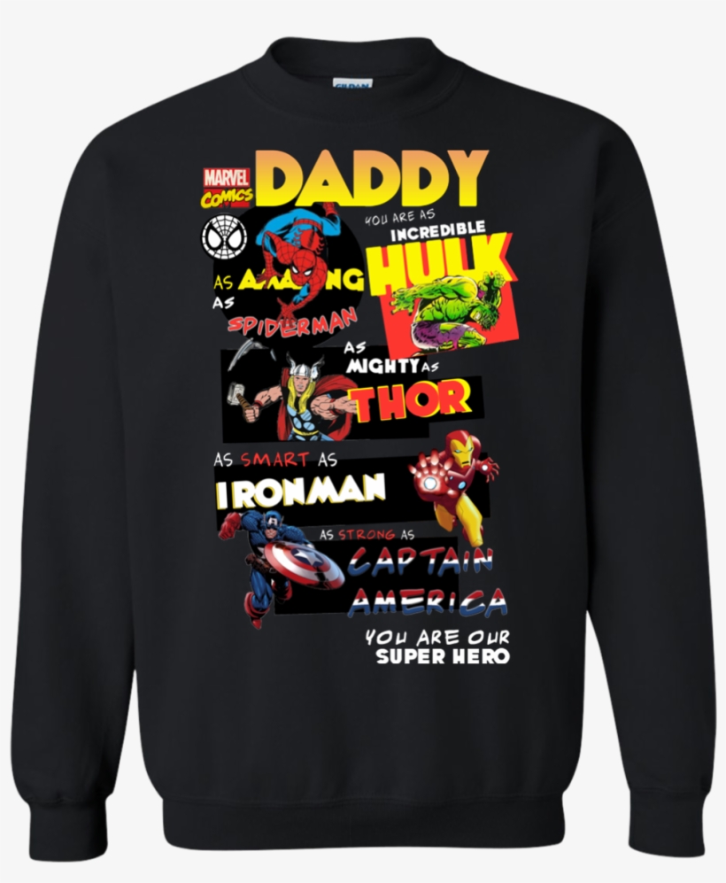 Marvel Comics Daddy Shirt, Hoodie, Tank - Jersey Christmas Dragon Ball, transparent png #9125874