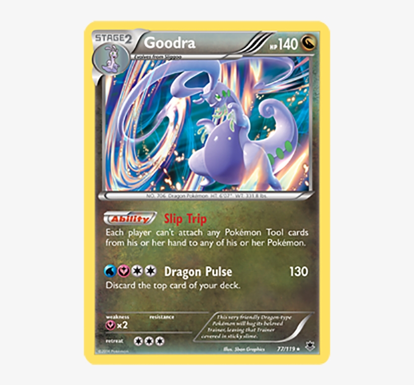 Goodra 77/119 - Pokemon Goodra Card, transparent png #9126439