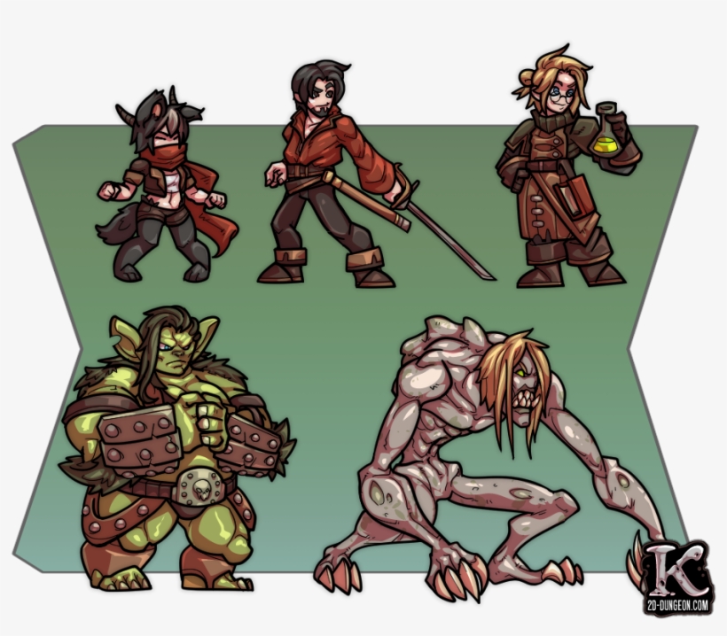 2d Dungeon Character 5 Packs And 10 Pack Commissions - Cartoon, transparent png #9127742