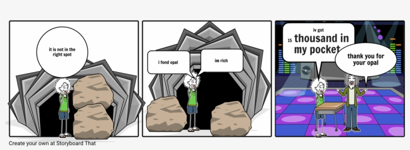 Opal Is Fond In Rock - Cartoon, transparent png #9129037