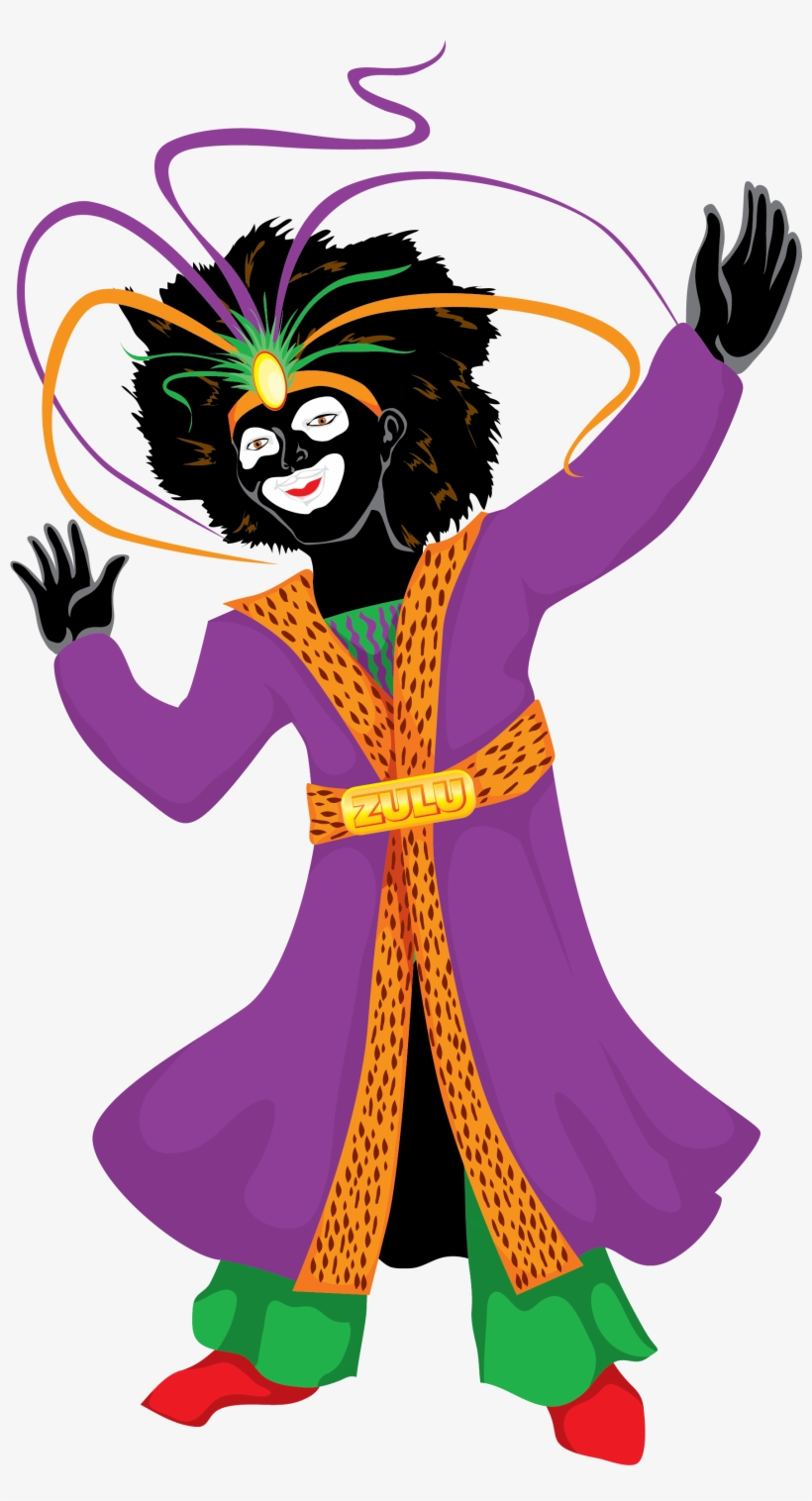 Mardi Gras King Celebrating - Mardi Gras Zulu Clipart, transparent png #9129355