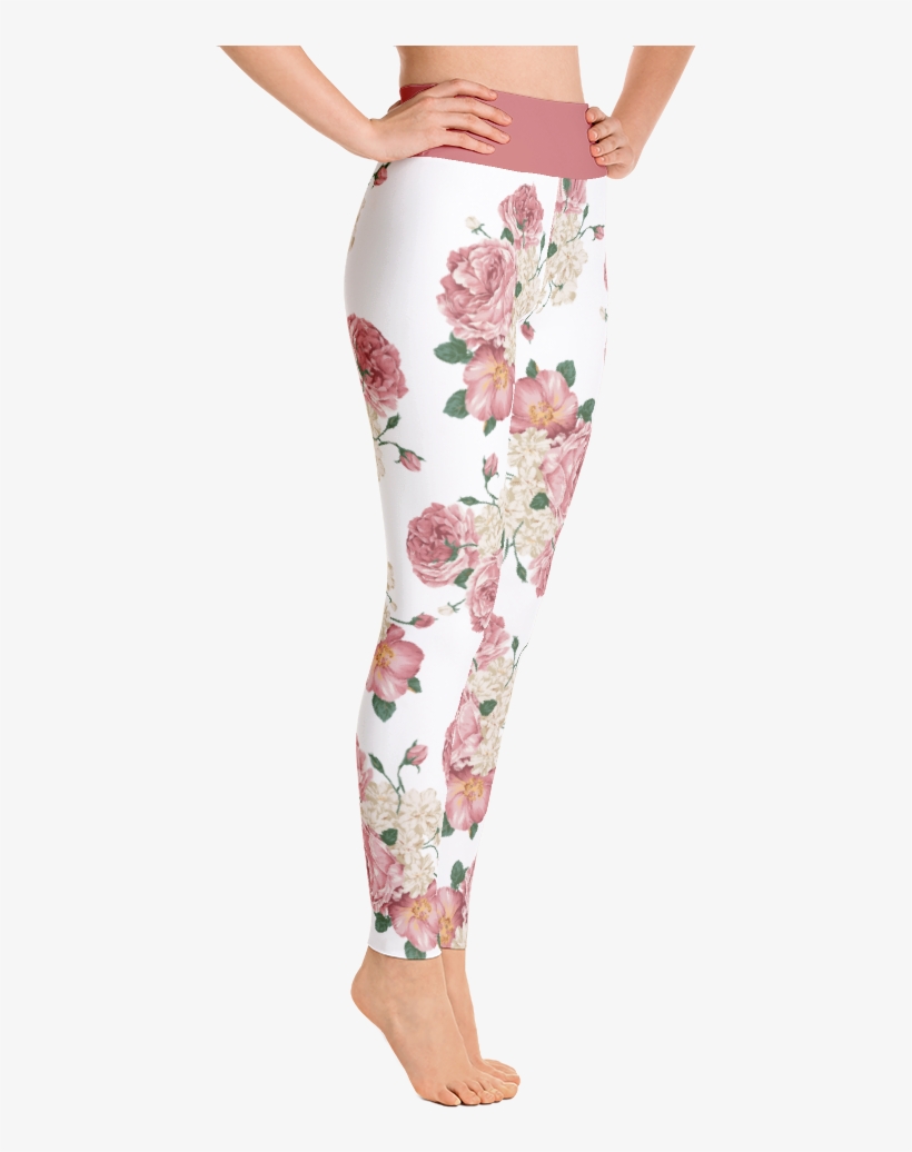Floral Print Leggings - Nightwear, transparent png #9130323