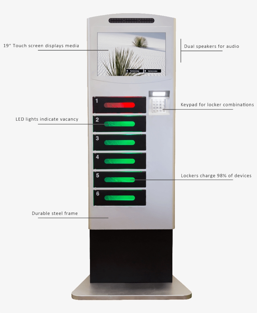 Content & Branding With Wireless Charger Cell Phone - Smartphone Charging Kiosk, transparent png #9130512