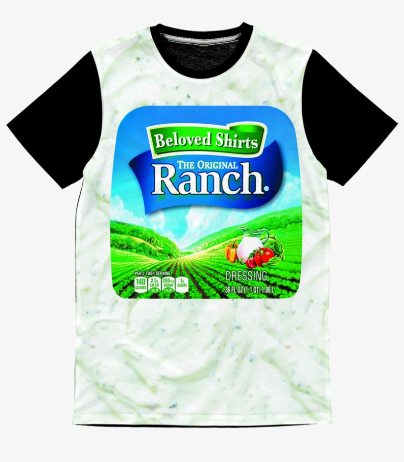 "ranch Dressing Classic Sublimation Panel T-shirt\ - Big Hidden Valley Ranch Dressing, transparent png #9131557