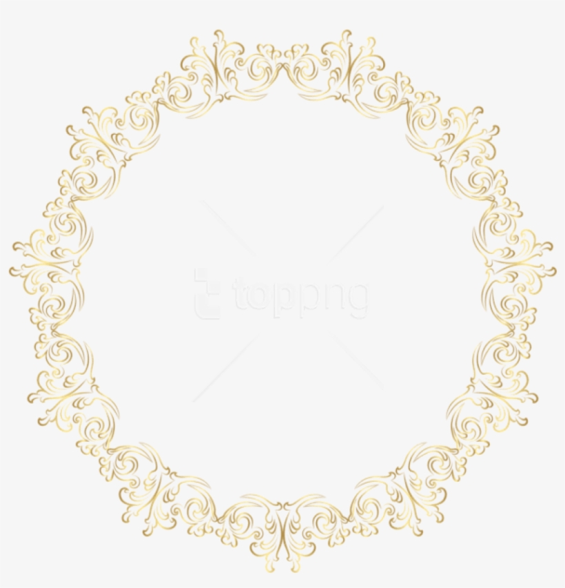 Free Png Download Border Frame Gold Clipart Png Photo - Doily, transparent png #9131597