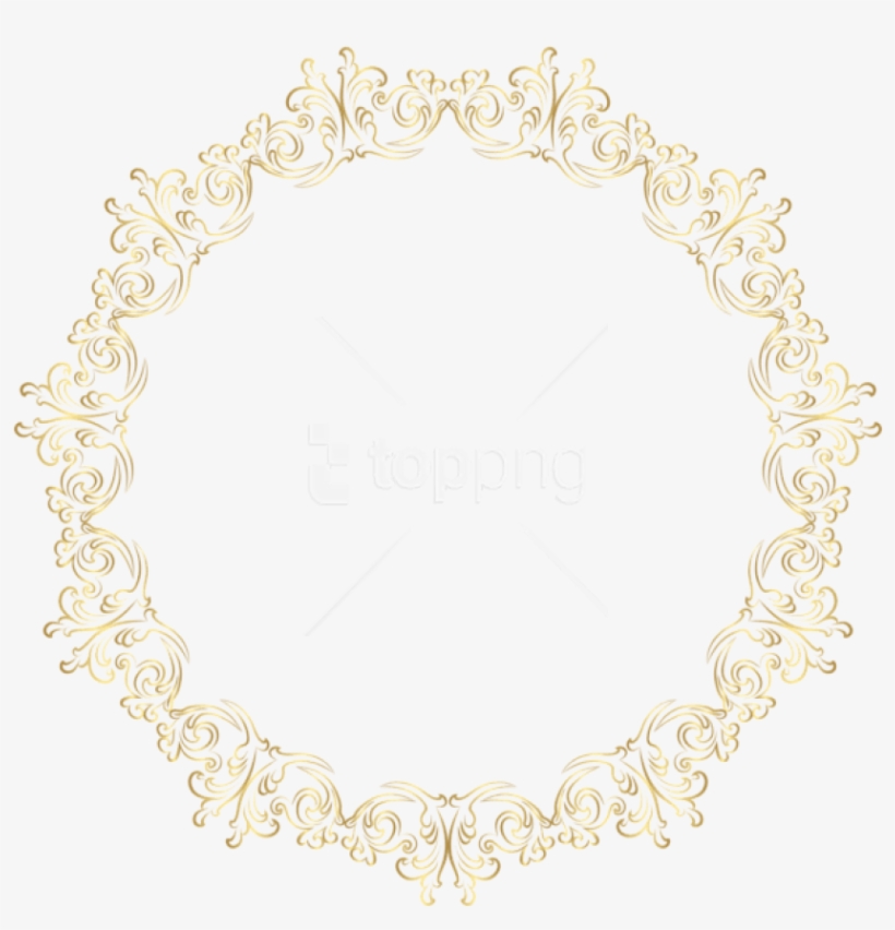 Free Png Download Border Frame Gold Clipart Png Photo - Doily, transparent png #9131597