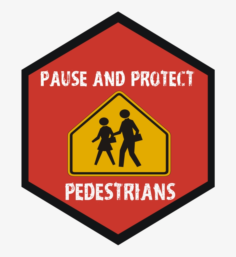 Pedestrian Safety - School Crossing Sign, transparent png #9132971