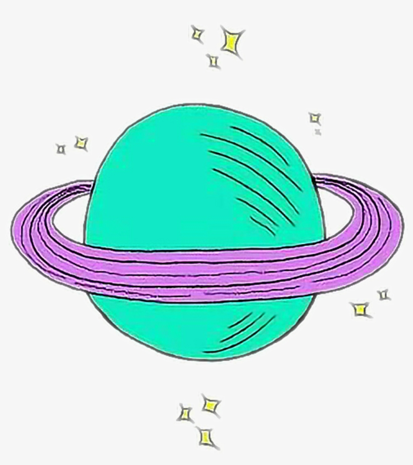 Saturn Saturno Stickers Tumblr Remixit - Saturno Tumblr Png, transparent png #9132972