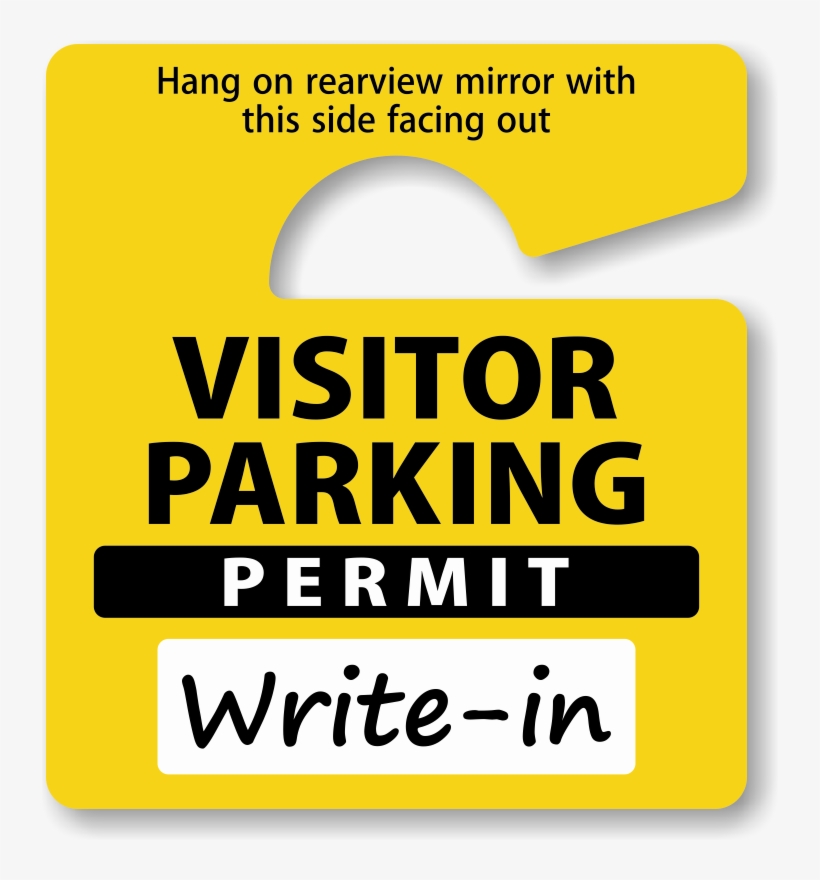 Blank Parking Permit Hang Tags Template - Visitor Car Parking Permit, transparent png #9133326