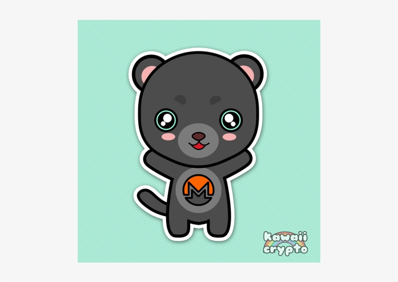 Monero - Kawaii Crypto Panther, transparent png #9133419
