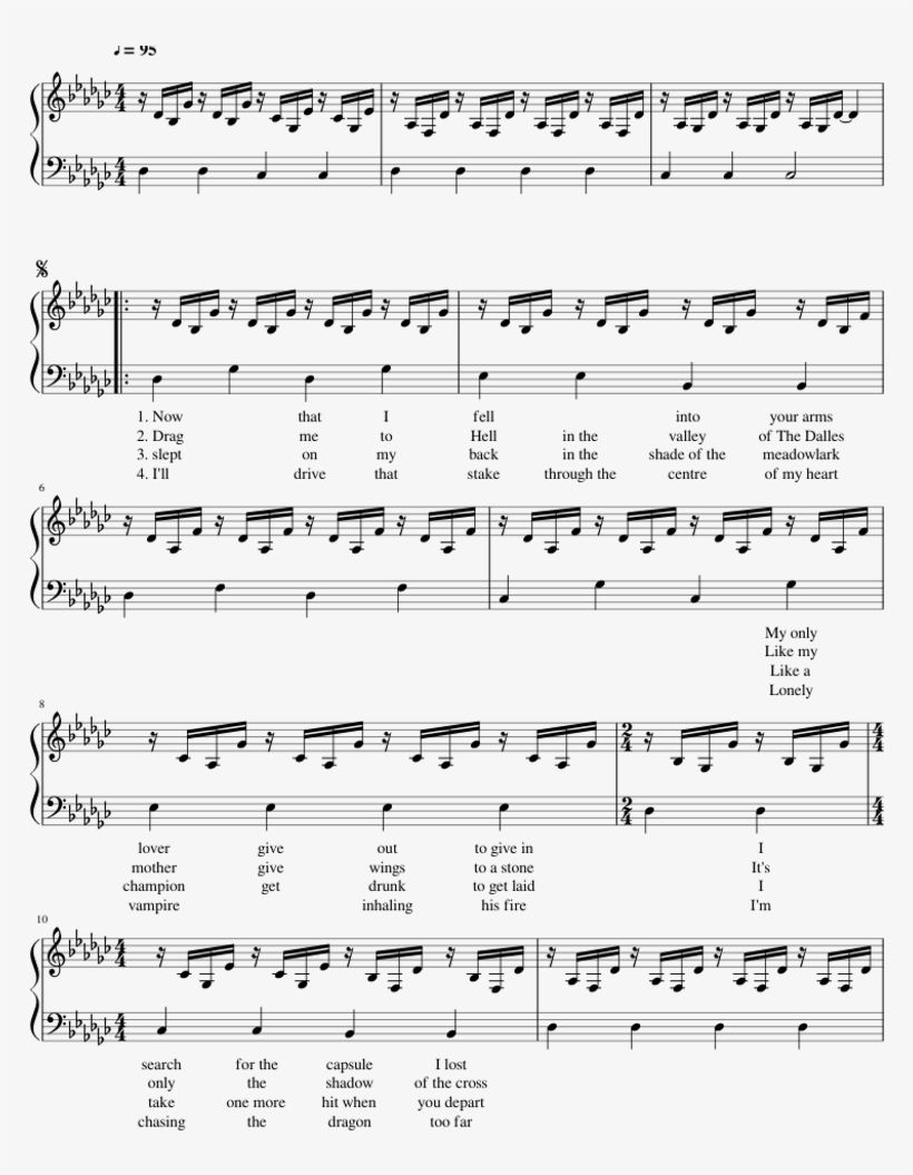 No Shade In The Shadow Of The Cross - Twice Sheet Music, transparent png #9133451