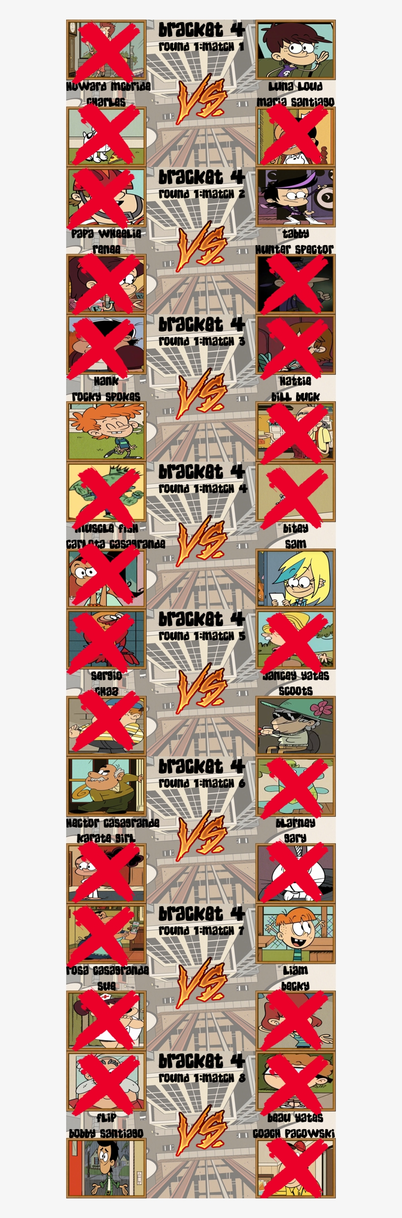 Tlh Tournament Bracket 4 Round 1 Matches - Poster, transparent png #9134301