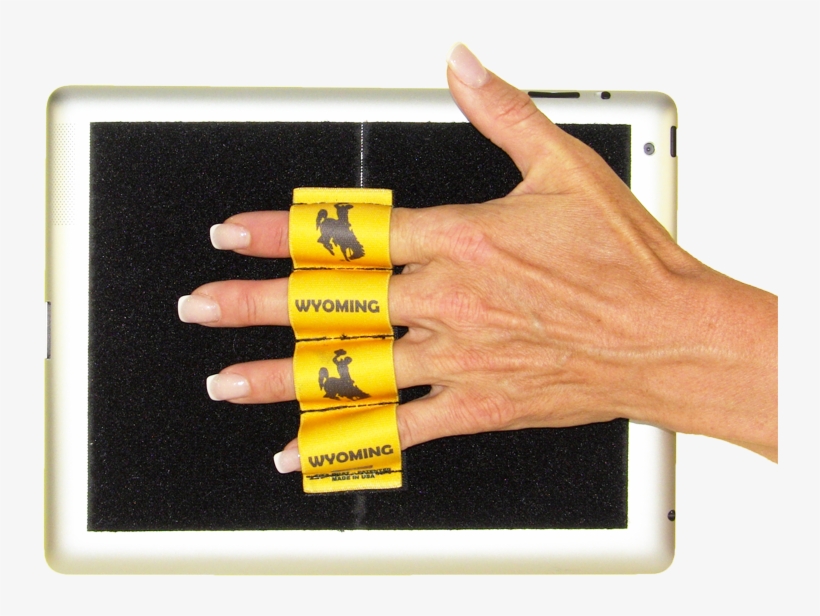 Wyoming Cowboy With Gold Background Tablet Grip - Smartphone, transparent png #9135148