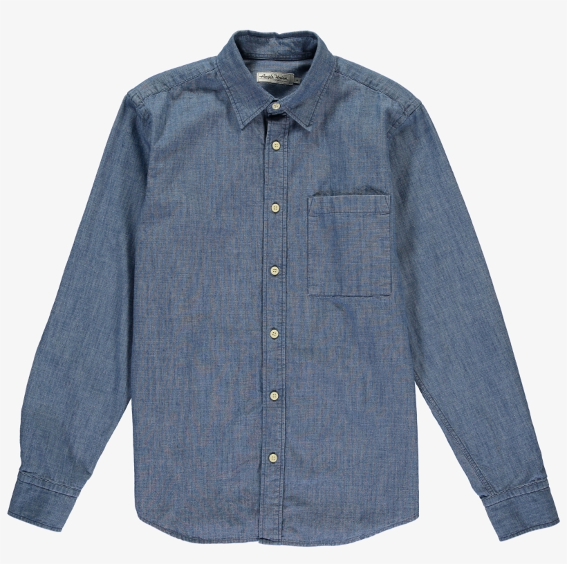 Mason Chambray Shirt With Back Print - Button, transparent png #9136265