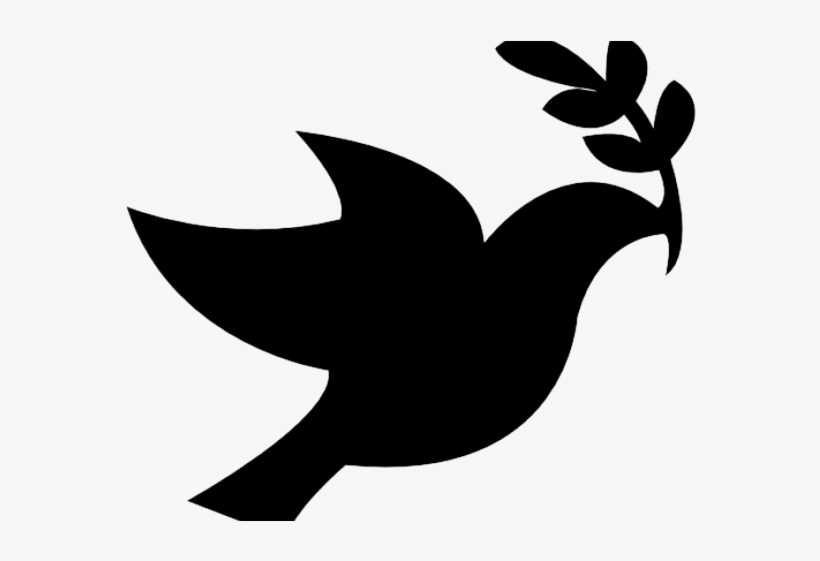 Peace Dove Clipart Social Justice - Dove Black And White Clipart, transparent png #9136314