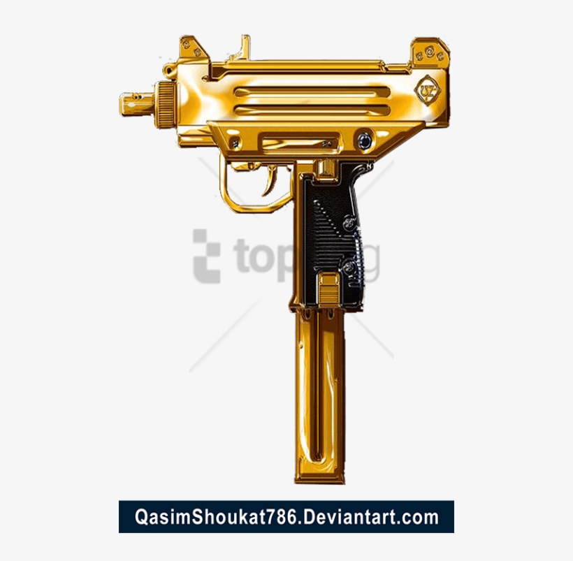 Free Png Gold Gun Png Png Image With Transparent Background - Gold Gun Png, transparent png #9136428