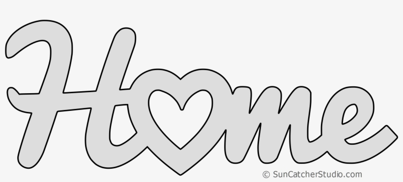 Png Format - Home Word With Heart, transparent png #9136995