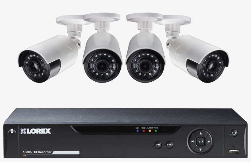 Hd Dvr Security System With 1080p Ultra-wide Viewing - Camera With Dvr Png, transparent png #9137274