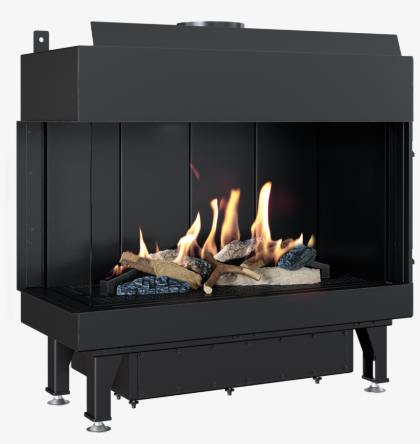Gas Fireplace Leo 70 Left For Propane Butane Gas Mixture - Fireplace, transparent png #9137726
