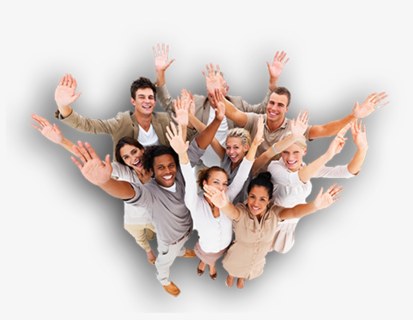 Make More People Know About You - Happy People With Hands Up, transparent png #9139416